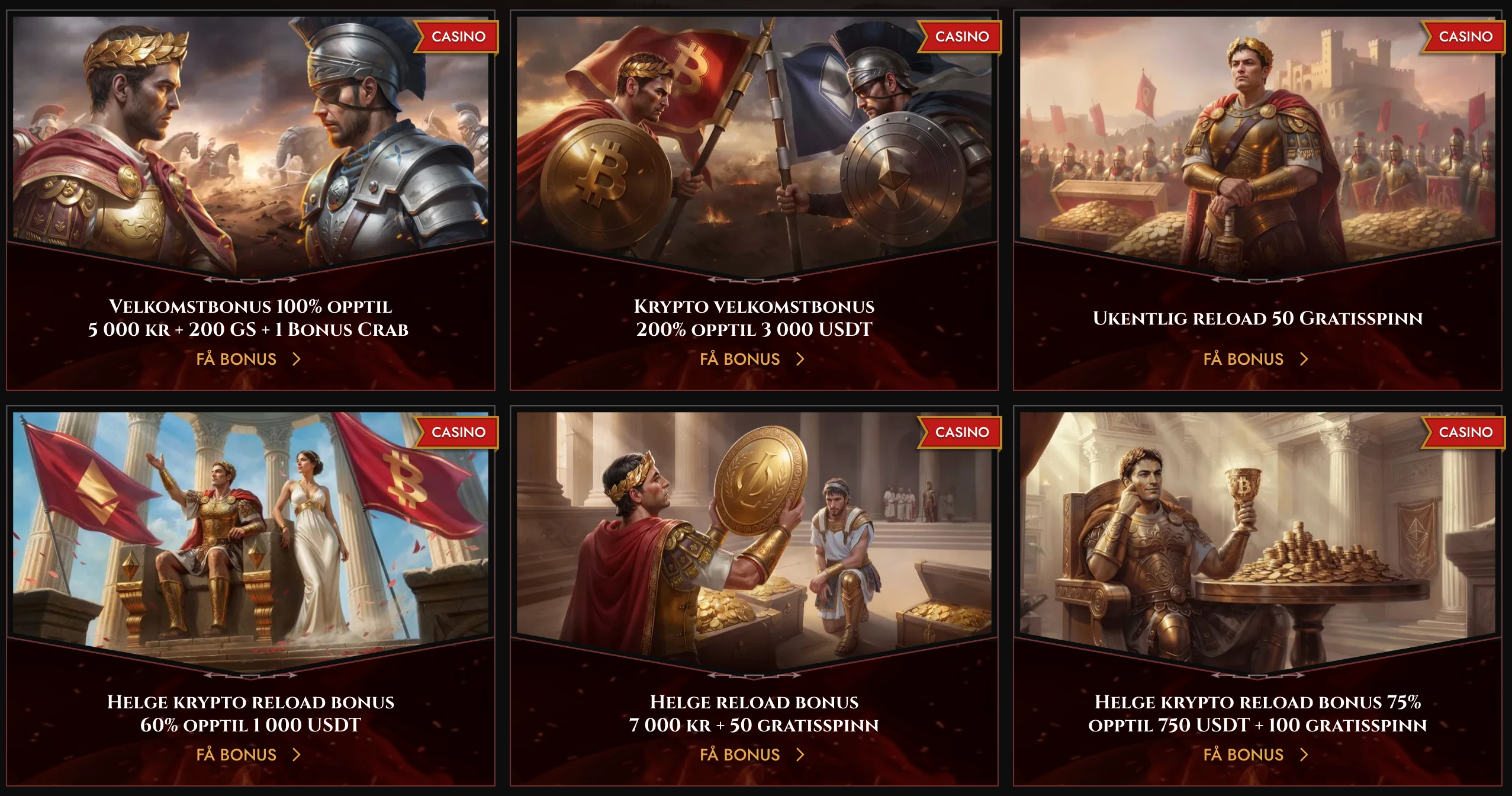 Legiano Casino bonuser og kampanjer